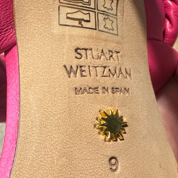 Stuart Weitzman Fuchsia Braided Heels - Picture 8 of 8